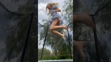 Learned a new skill! 🥰 #summer #trampoline #skill #newtrick #summerdress