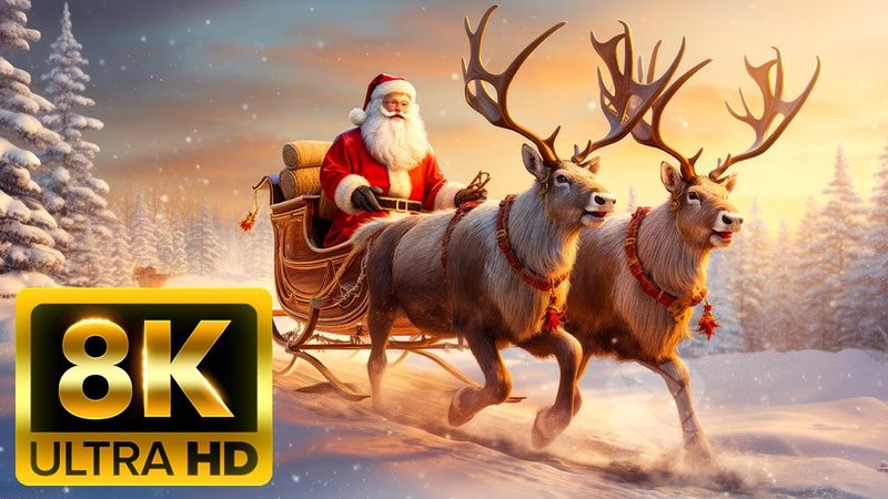 کریسمس Wonderland 8K - فیلم آرامش زمستانی منظره با آهنگ های برتر کریسمس در همه زمان ها