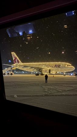 POV: your favorite night flight 🌠  #QatarAirways #Aviation #Travel #AI 
