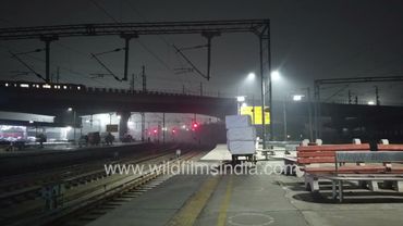 Passengers are waiting for their train to start journey from Anand Vihar Railway station