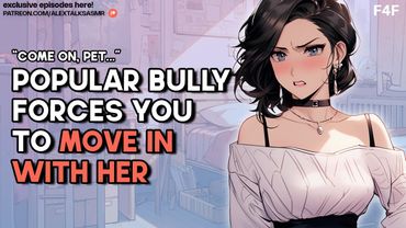 F4F | Popular bully forces you to be her roommate and share her bed [teased] [collar] ASMR Roleplay