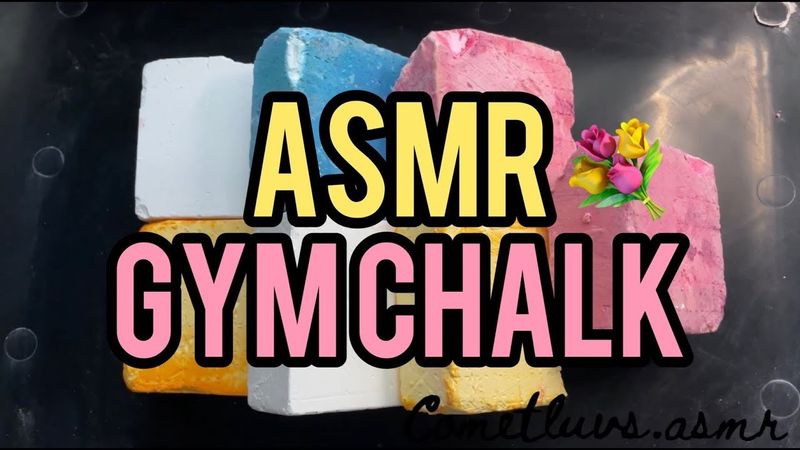 Crunchy and Powdery Dyed Gym Chalk Crush | Oddly Satisfying | Sleep-Aid | Asmr |