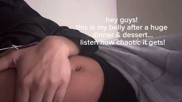 belly sounds after dinner.. | growls, gurgles, and more asmr ..|