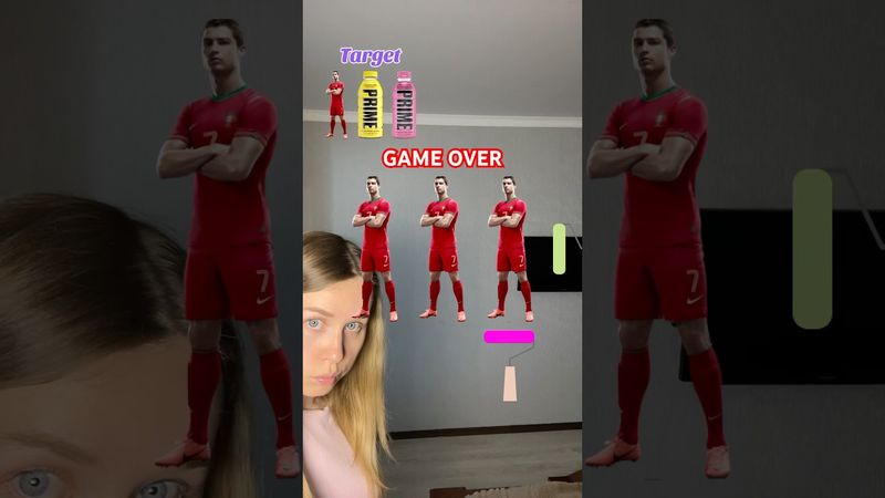 Ronaldo Football Challenge⚽️🏆IMPOSSIBLE😱#shorts