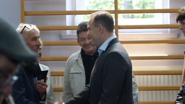 Right-wing presidential candidate Karol Nawrocki casts vote in Polish election | AFP