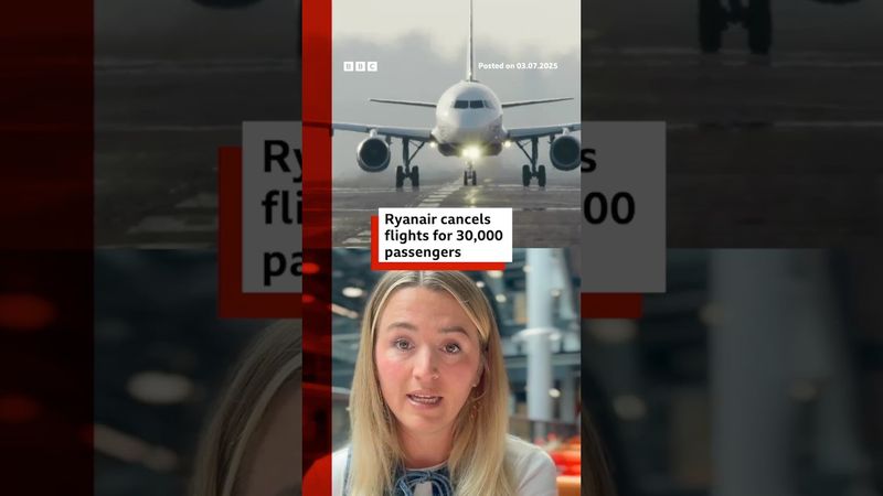 Ryanair cancels flights for 30,000 passengers due to French strike. #BBCNews