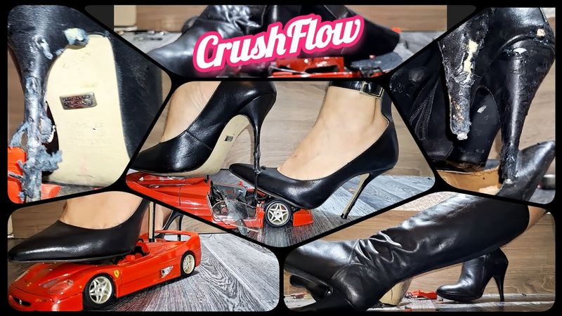 Model Car Crush with Buffalo High Heels. In Corporation with #diecastcrushing 😍😍 ASMR Shoeplay