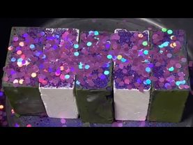 Purple Dyed & Plain Freshies with Chunky Glitter