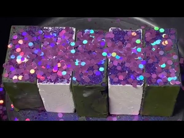 Purple Dyed & Plain Freshies with Chunky Glitter