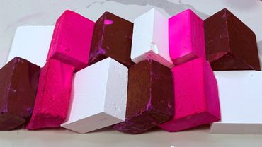 SOFT Dyed and Fresh Blocks | Gym Chalk ASMR | Sped Up included