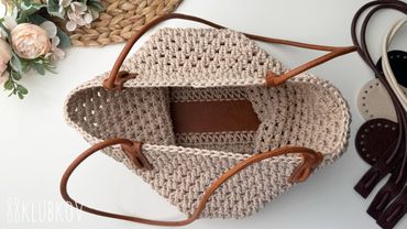 Не расстаюсь с ней! Стильная и очень удобная сумка из 1 мотка пряжи. Лаконичный шопперт крючком.