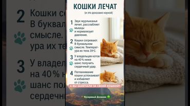 КОШКА ЛЕЧИТ! И это доказано научно!#shorts