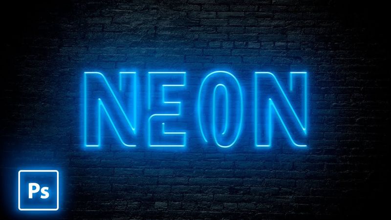 Как Сделать Крутой Неоновый Текст в Фотошопе/ Neon Effect в Adobe Photoshop
