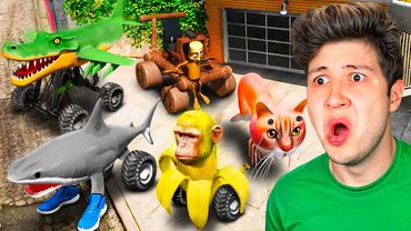 ROBANDO COCHES de ITALIAN BRAINROT en GTA 5! 🚘🦈 (Mods)