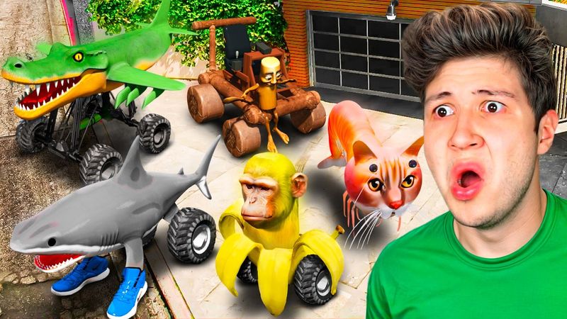 ROBANDO COCHES de ITALIAN BRAINROT en GTA 5! 🚘🦈 (Mods)