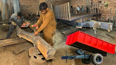 How Hydraulic Tractor Trolleys are Manufactured |Handmade Manufacturing Process of Hydraulic Trolley