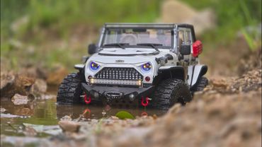 Xtra Speed XS01 Jeep Wrangler - creek rock crawling ASMR 2 #rc #rccar #truck #offroad #4x4 #toys