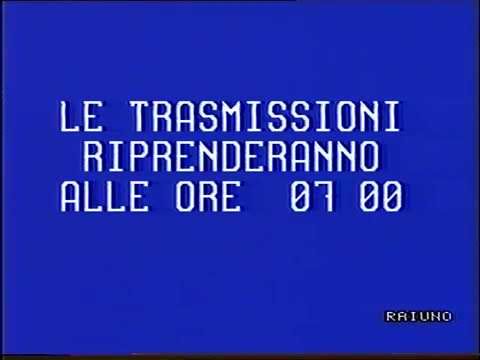 Конец эфира (RAIUNO Италия,сентябрь 1989)