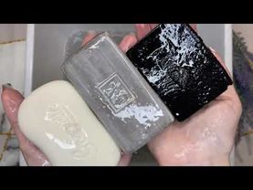 ASMR 💜🤎🖤 Lavender, Tar, Black | АСМР 💜🤎🖤 Мыление Дегтярного, Чёрного, Лавандового мыла