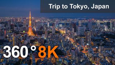 Trip to Tokyo, Japan. Aerial 360 video in 8K.