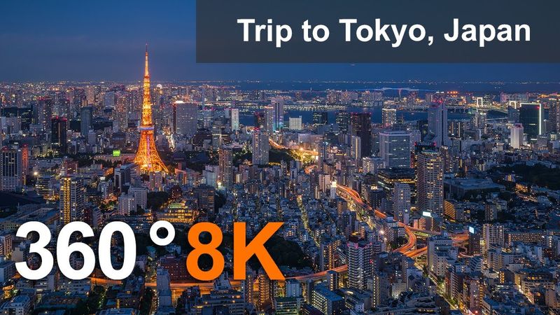 Trip to Tokyo, Japan. Aerial 360 video in 8K.