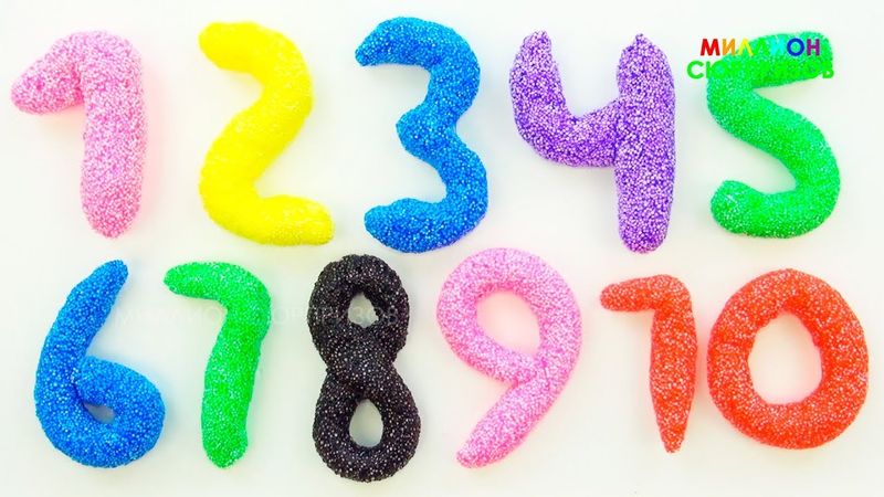 Modelamos los Números de Espuma Blanda del 1 al 10 Aprender a Contar Compilación