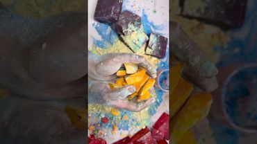 Yellows Butter Blocks #crushingtime #oddlysatisfying #relax #rainbowsoap #satisfying #crushingtime