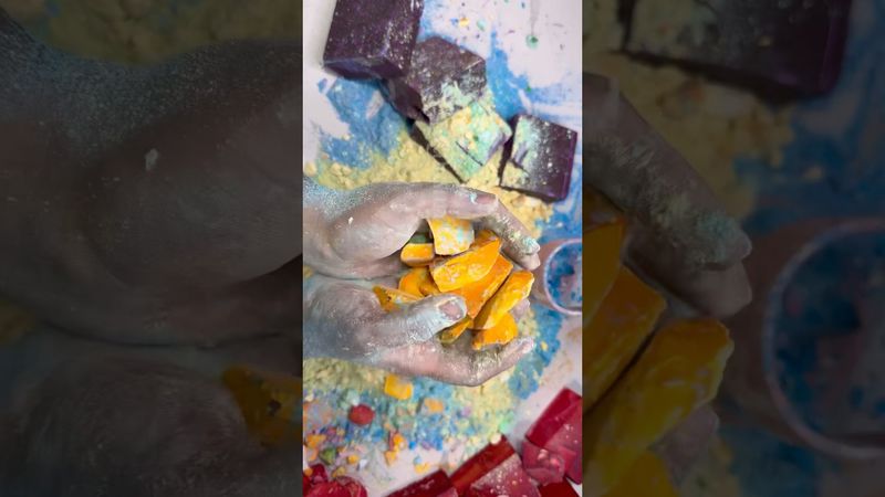 Yellows Butter Blocks #crushingtime #oddlysatisfying #relax #rainbowsoap #satisfying #crushingtime