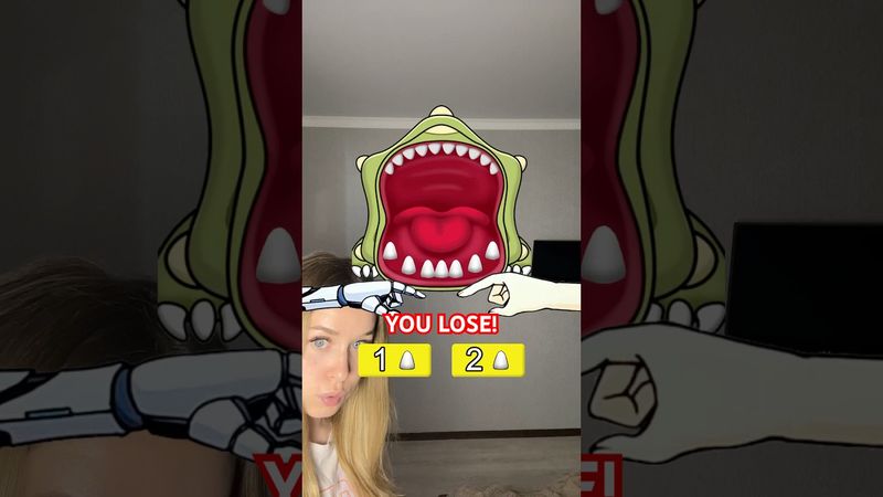 Teeth Challenge vs Robot😳😭WHO WILL WIN?😱#shorts