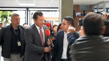 Lawyer for Colombia ex-president Uribe arrives for trial | AFP