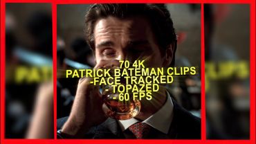 Patrick Bateman scene-pack || 70 4k clips face tracked 60 fps topazed ||