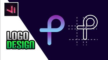 vector ink tutorial || logo design P تصميم لوغو على موبايل