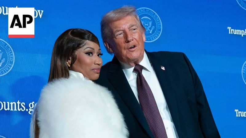 Trump celebrates the launch of 'Trump Accounts' with Nicki Minaj