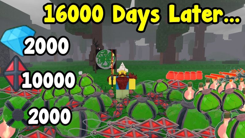 Surviving 16000 Days Solo In 99 Nights in the Forest Roblox! New Record!