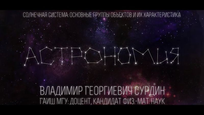 Лекция 5.3 | Солнечная система: основные группы объектов и их характеристика | Владимир Сурдин