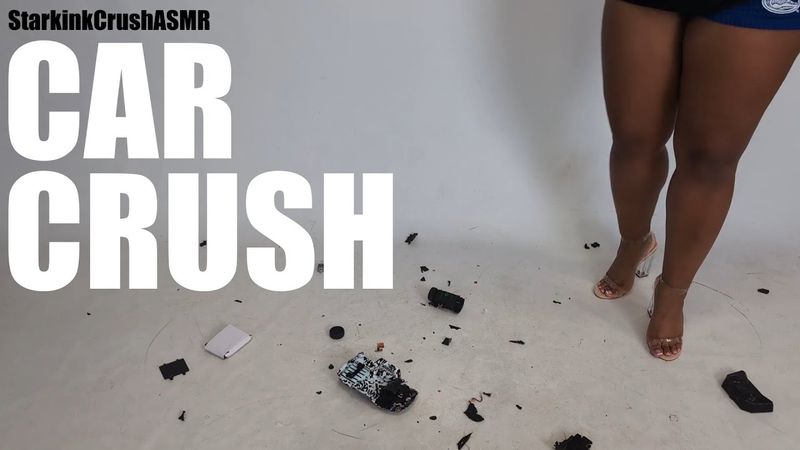 Crushing toy car with high heels (part three)