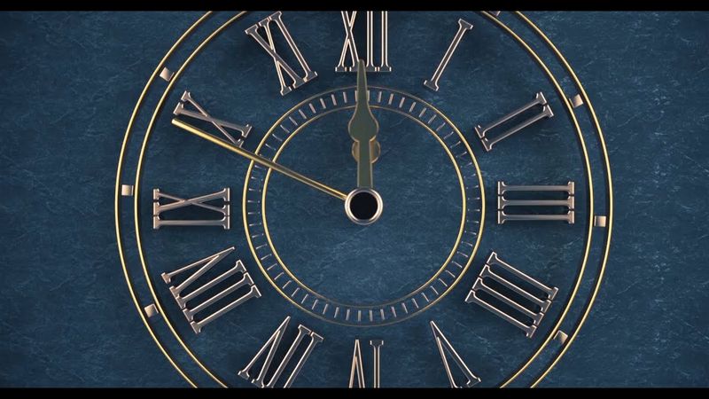 Новогодний футаж - Часы отсчитывают секунды до Нового года 2021