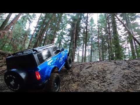 Tamiya CC02 Ford Bronco RC on the trails