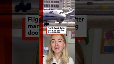 Plane makes emergency landing after passenger tried to open door during flight. #Japan #BBCNews