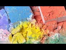 Colorfully Powdered Fresh Chalk