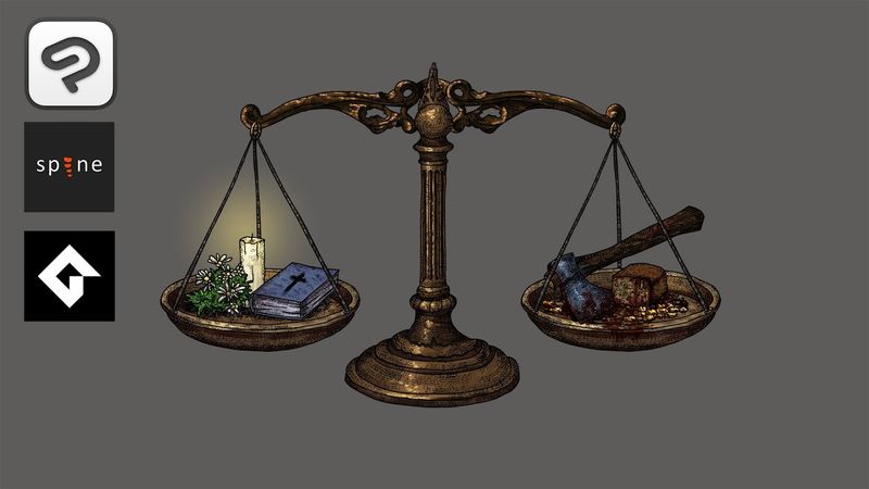 Asset making workflow: drawing, rigging and animating in Spine, coding in Game Maker Studio