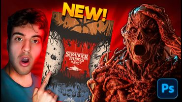 Así diseñé un póster de Stranger Things  en Photoshop 2026 | Tutorial Photoshop 2026 desde cero
