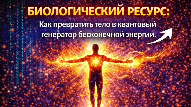 БИОЛОГИЧЕСКИЙ РЕСУРС: Как превратить тело в квантовый генератор бесконечной энергии.