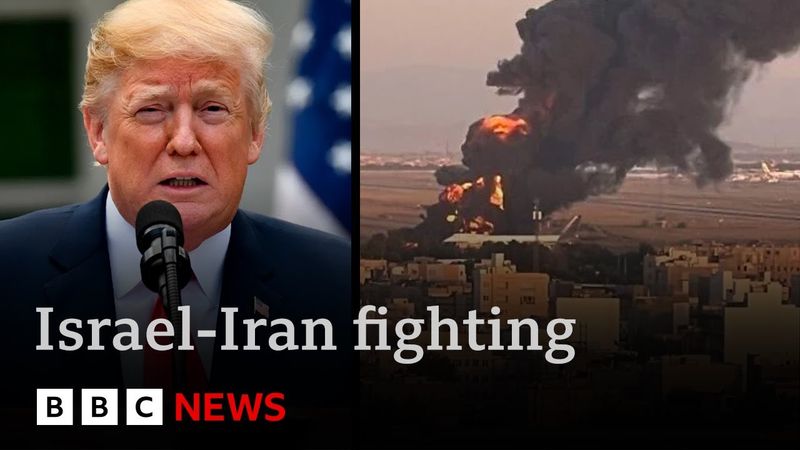 Trump says Iran “not winning war” as Israel hits state TV complex and multiple targets | BBC News