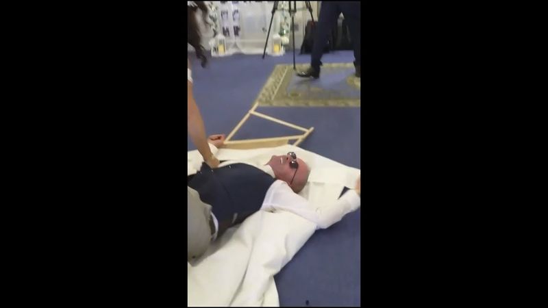 Bride table slams groom in crowd-pleasing wwe wedding stunt