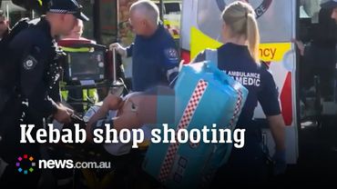 Three people shot at kebab shop in Auburn Sydney