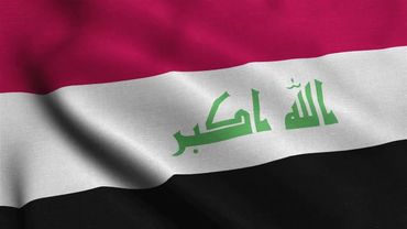 Iraq Waving Flag Animation Loop | Stock Footage | Free Background