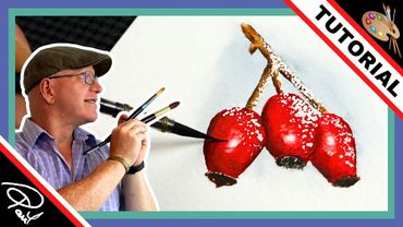 HOW TO PAINT Snowy Berries (Watercolor)