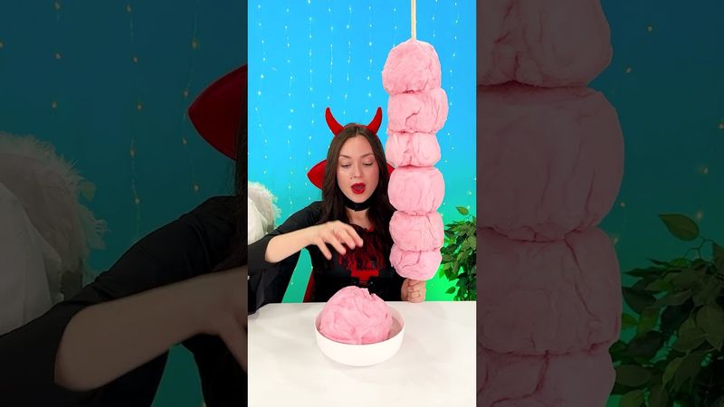 Angel vs Devil! 😇😈 Cotton Candy Challenge... Watch Till the End! 👀🔥