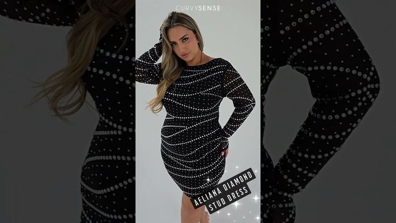Curvy Sense - Yara Rhinestone Dress  #plussize #plussizeclothing